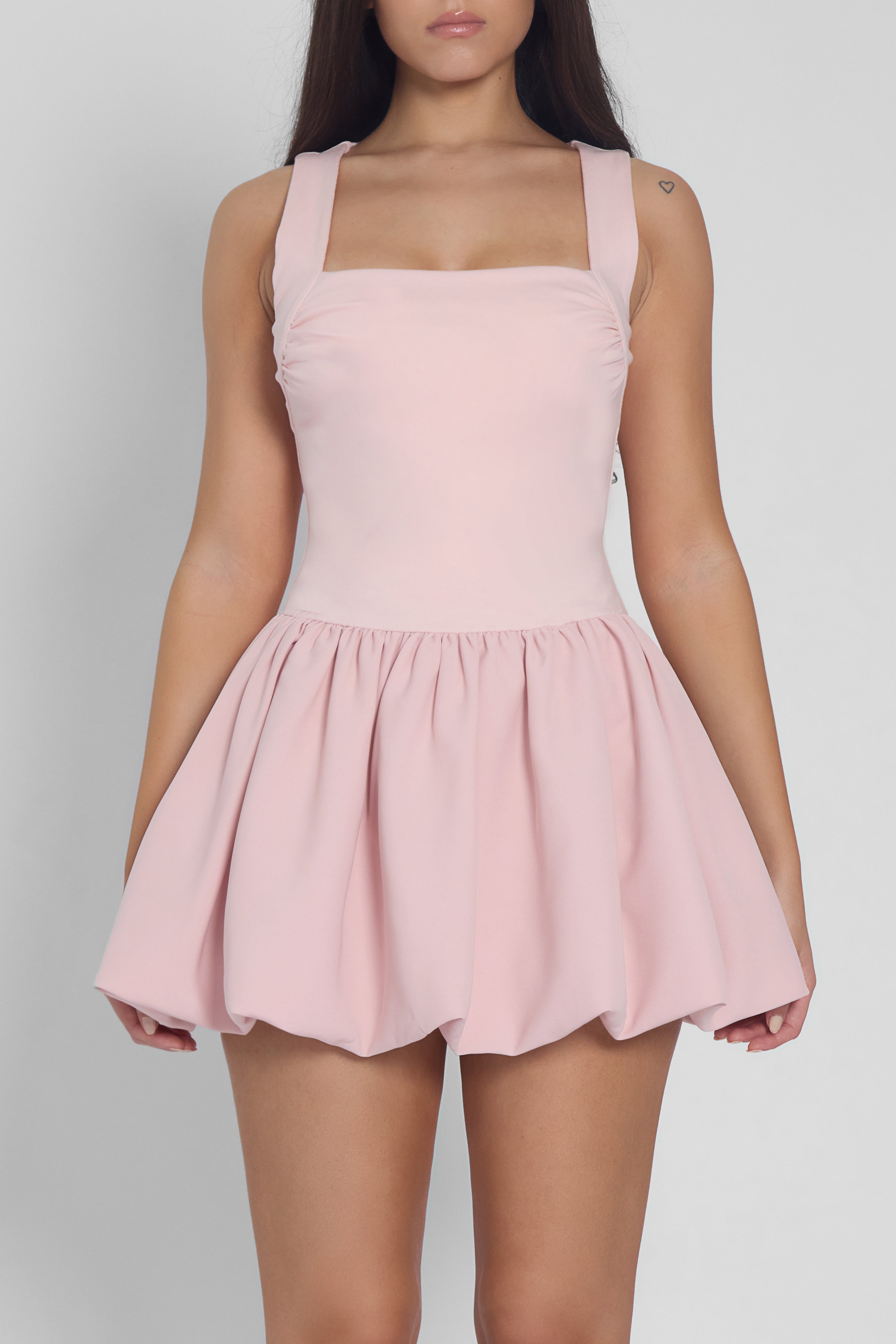 Bisou Bubble Knit Mini Dress - Pink