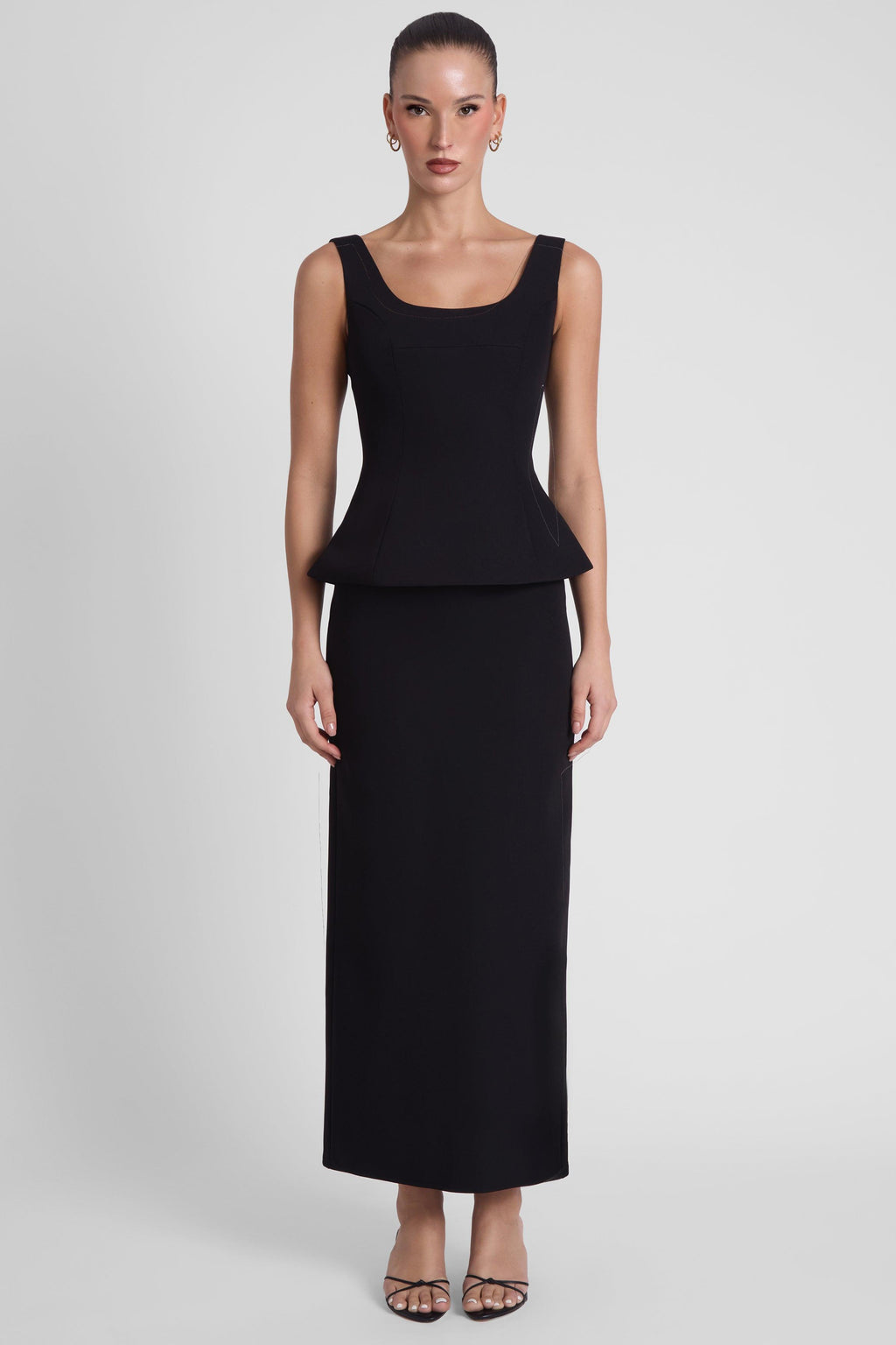 Classic Column Maxi Skirt - Black