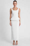 Classic Column Maxi Skirt - White