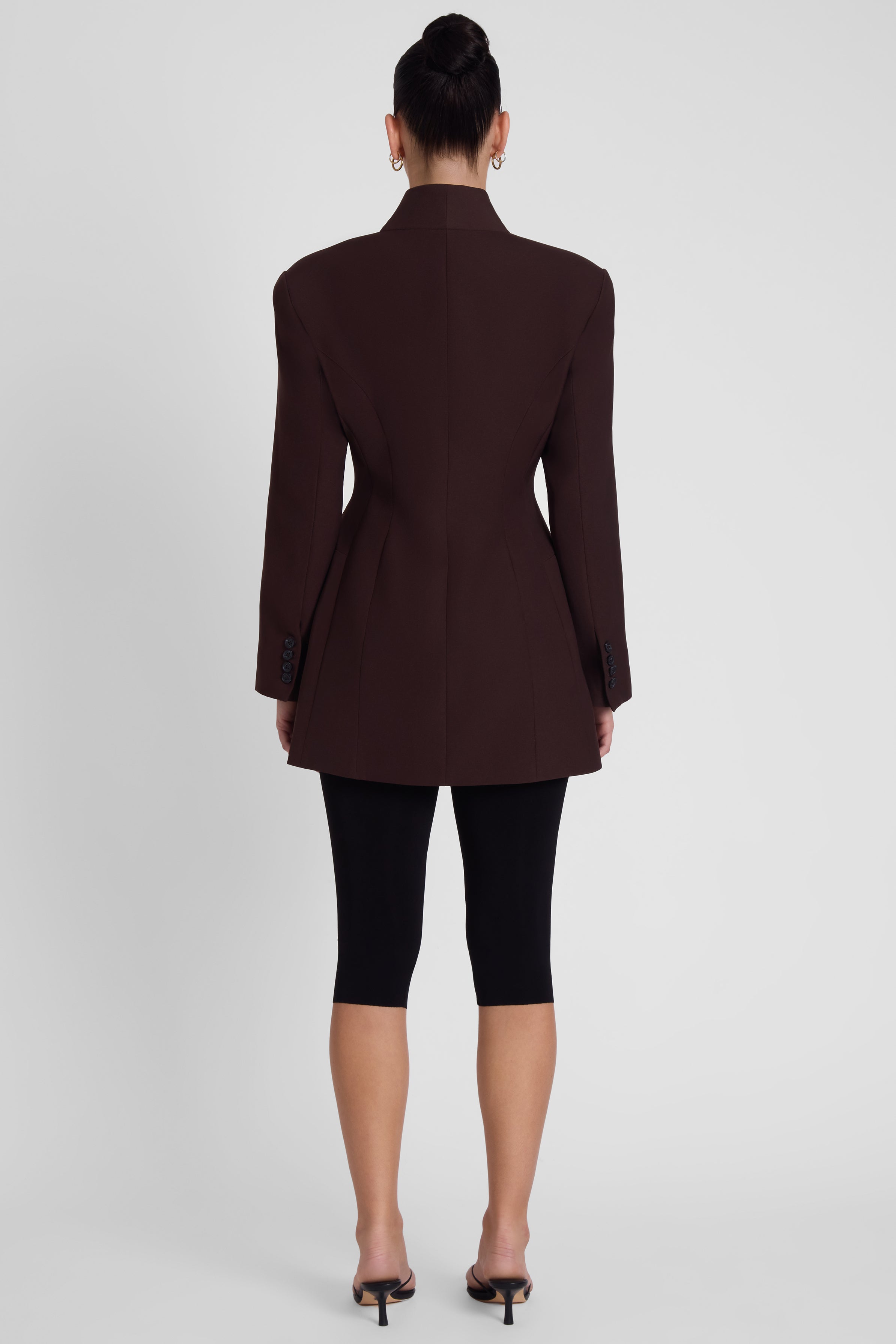 Cairo Hourglass Belted Coat - Chocolate Brown