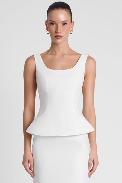 Calesia Contour Bustier Top - White – LEAU Calesia Contour Bustier Top - White – LEAU