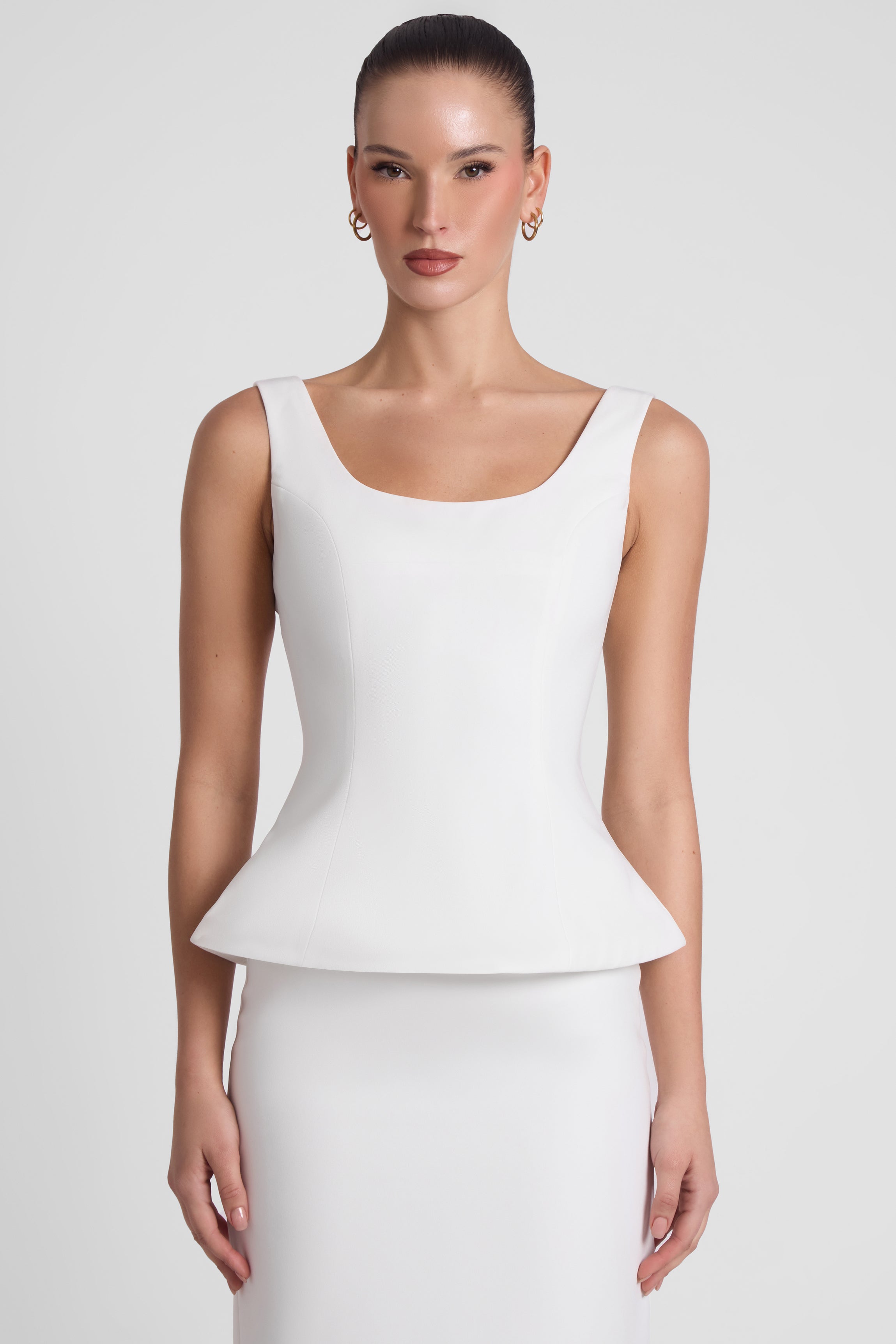 Calesia Contour Bustier Top - White