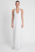 Cascade Drape Gown - White