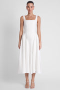 Vestido midi con corsé de Chloe - Blanco
