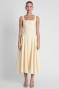 Chloe Corset Midi Dress - Yellow