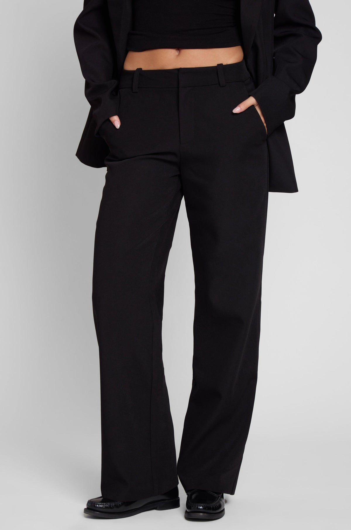 Classic Column Straight Trousers - Black – LEAU