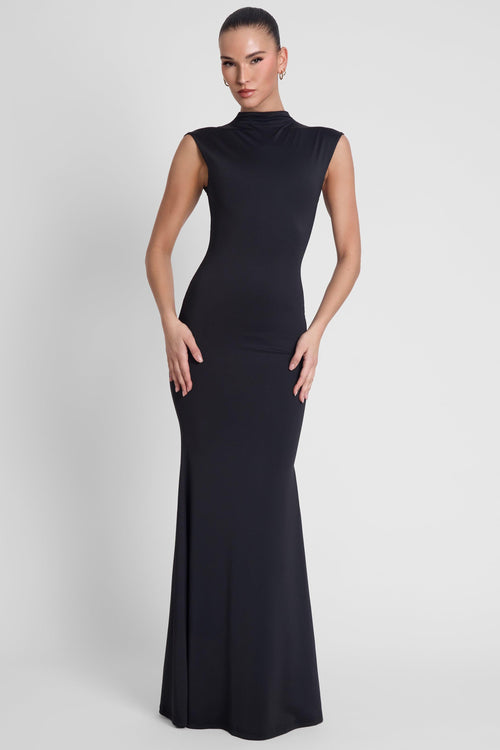 Como Cap Sleeve Maxi Dress - Black XS Como Cap Sleeve Maxi Dress - Black XS
