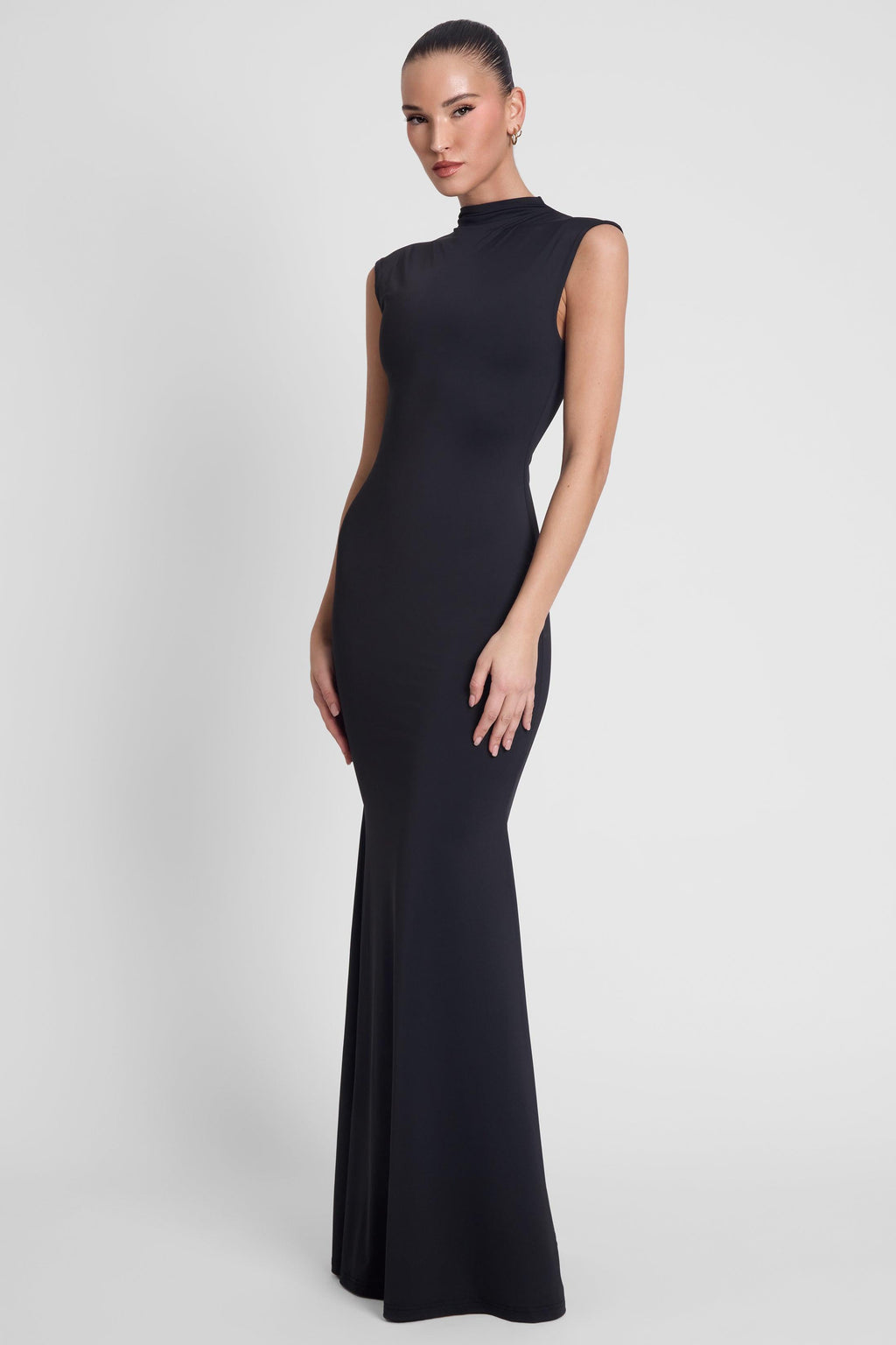 Como Cap Sleeve Maxi Dress - Black