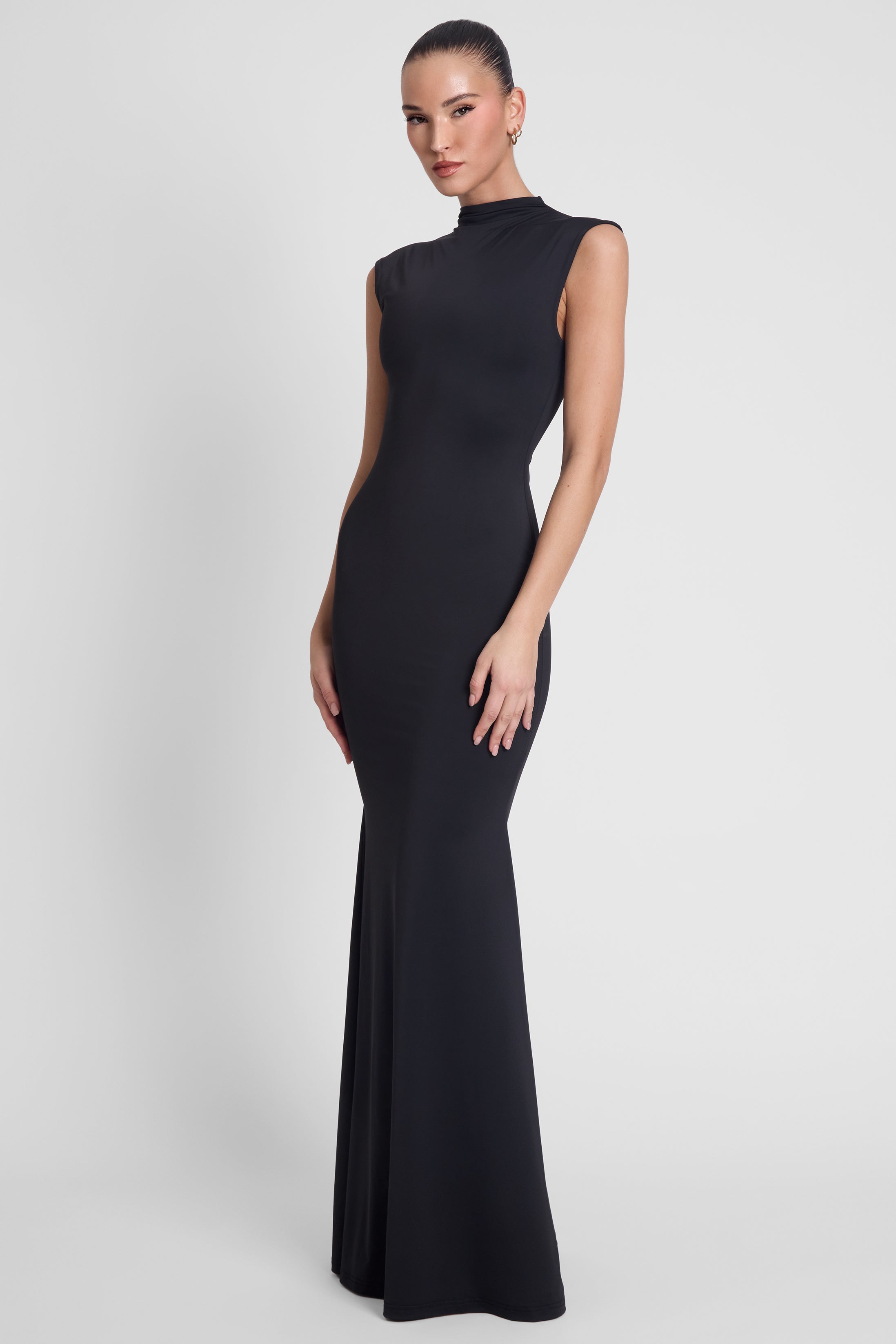 Como Cap Sleeve Maxi Dress - Black