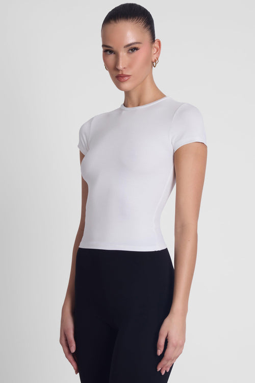 Everyday Jersey Short Sleeve Top - White