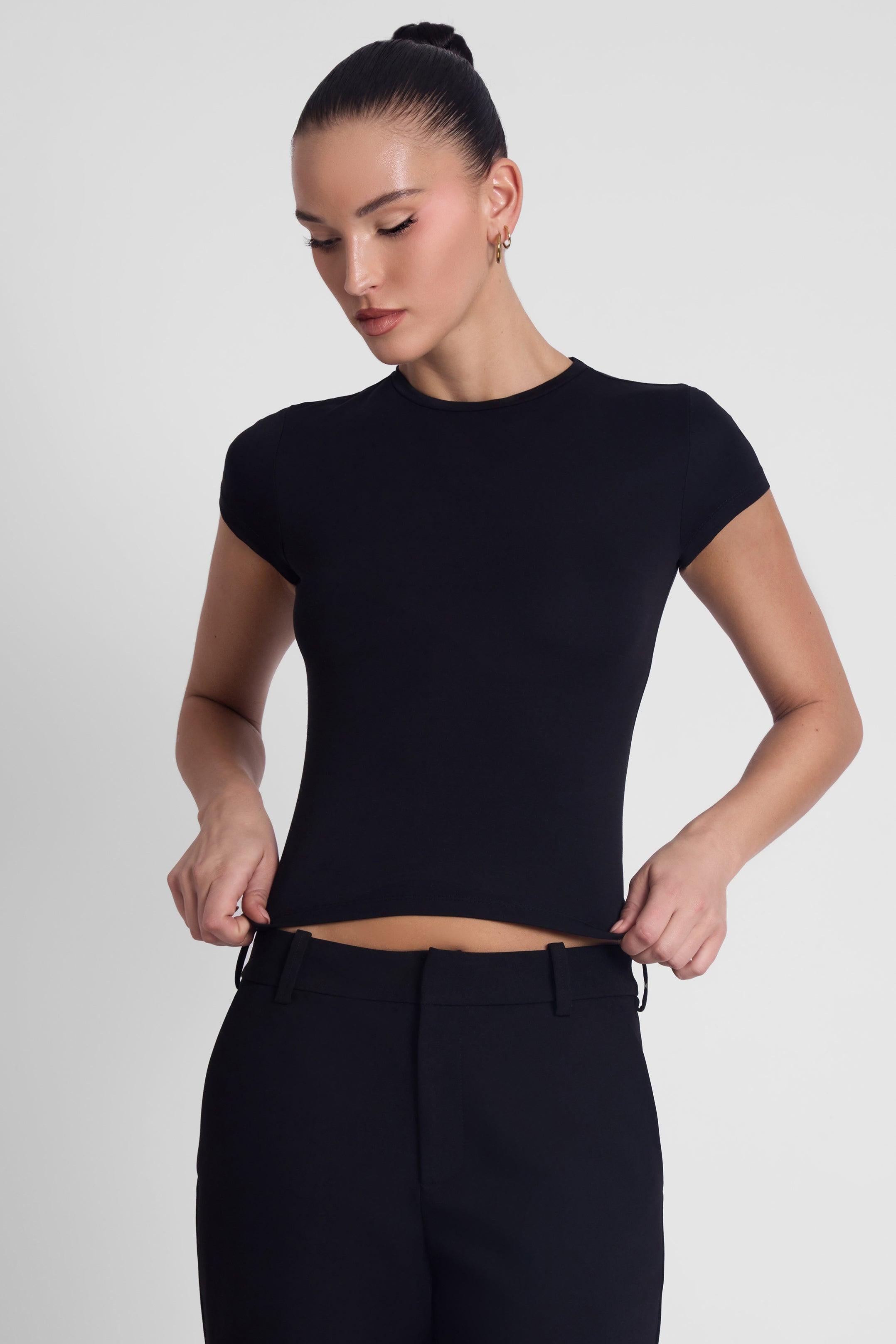 Everyday Jersey Short Sleeve Top - Black