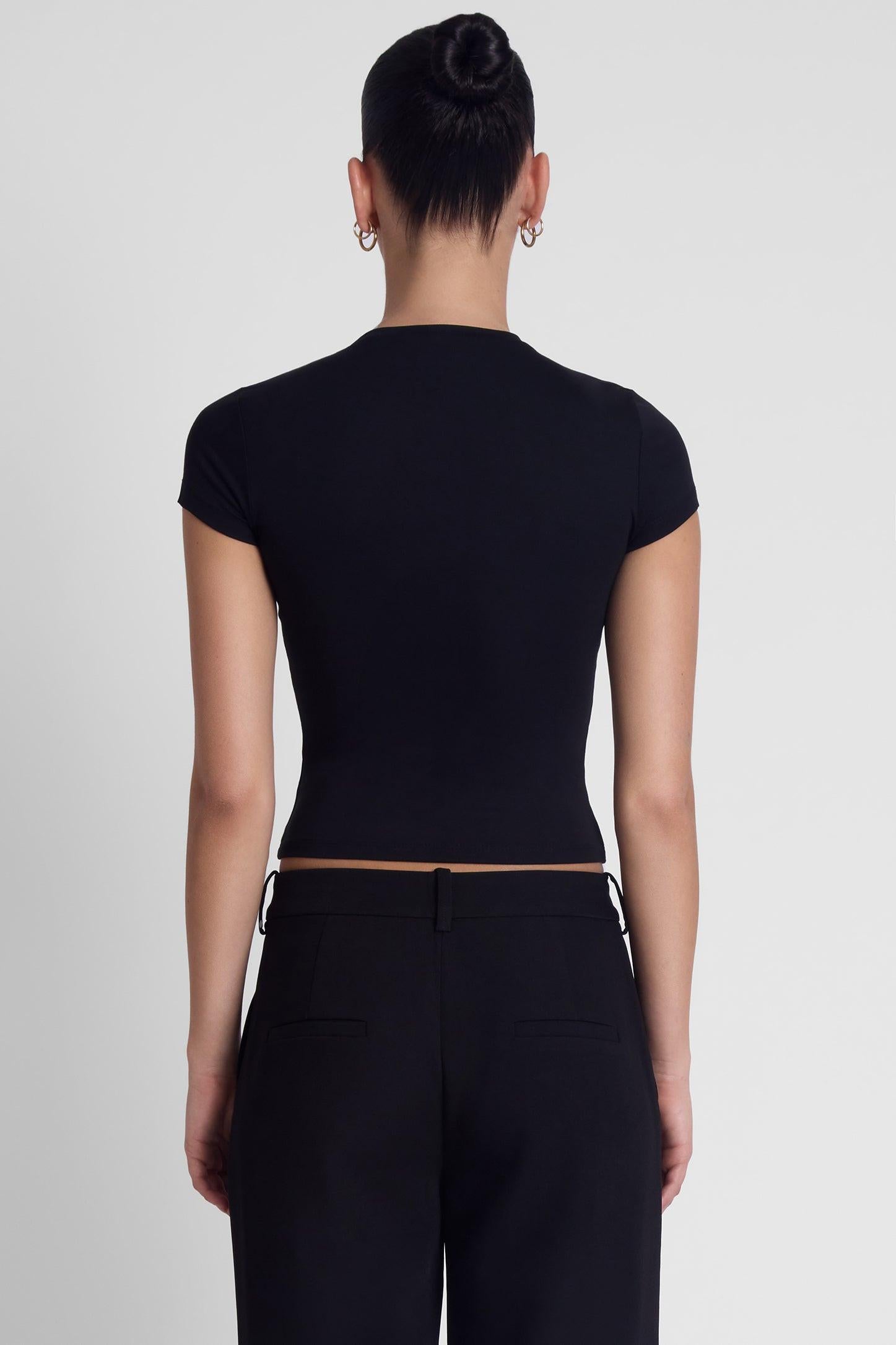 Everyday Jersey Short Sleeve Top - Black