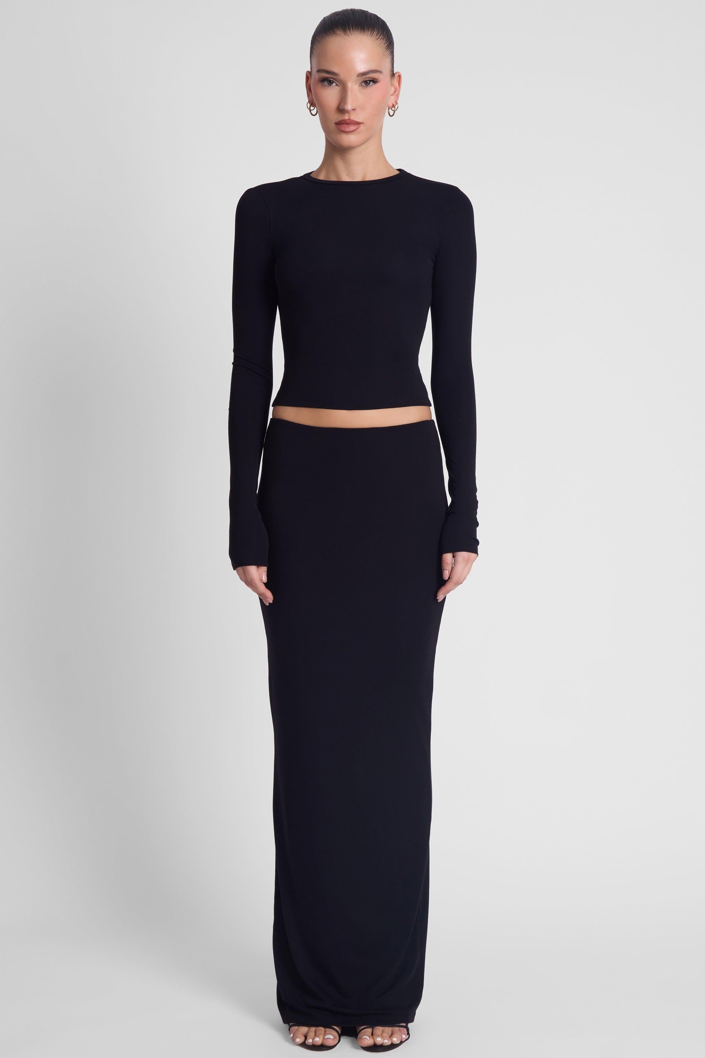 Everyday Jersey Long Sleeve Top - Black