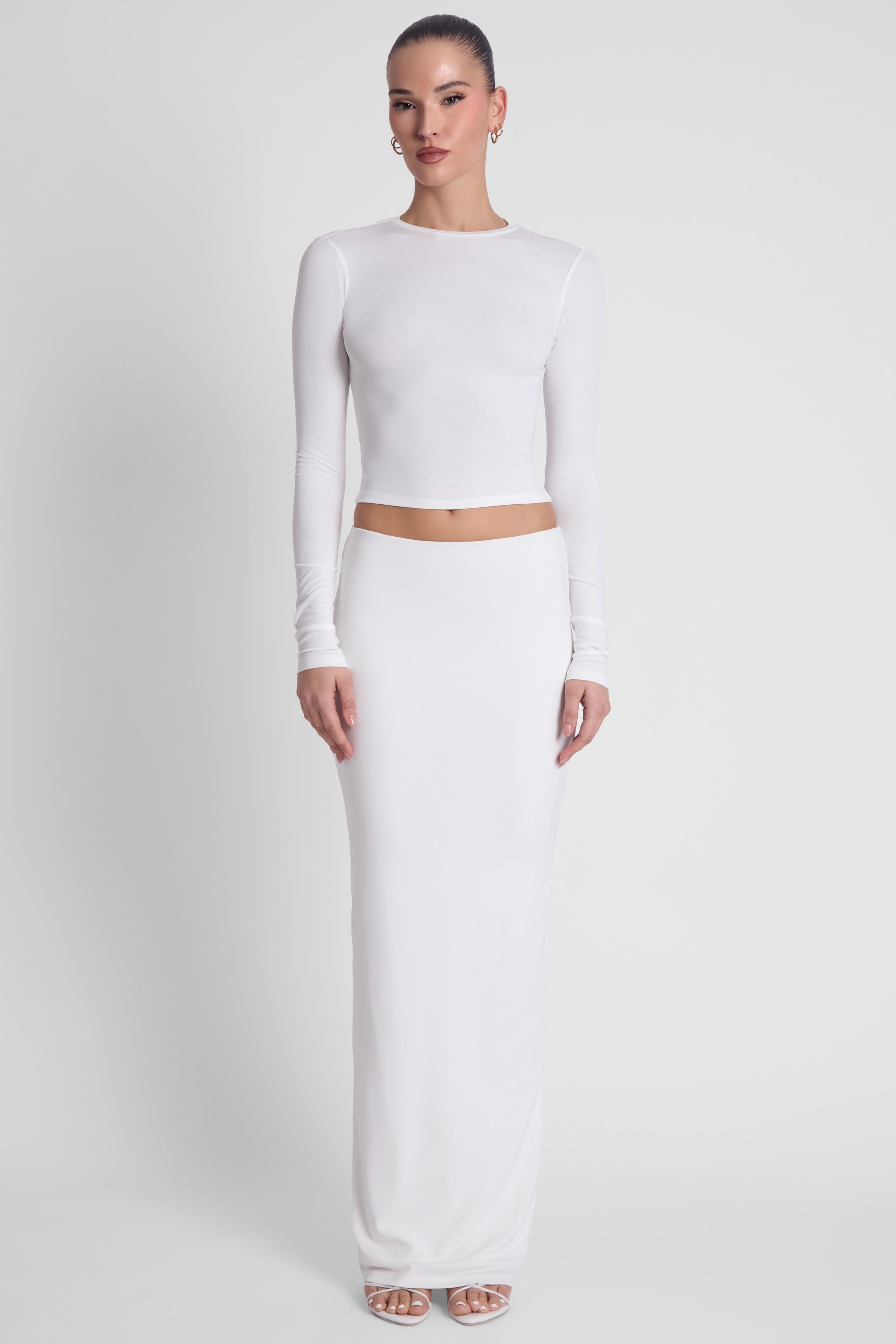 Everyday Jersey Maxi Skirt - White