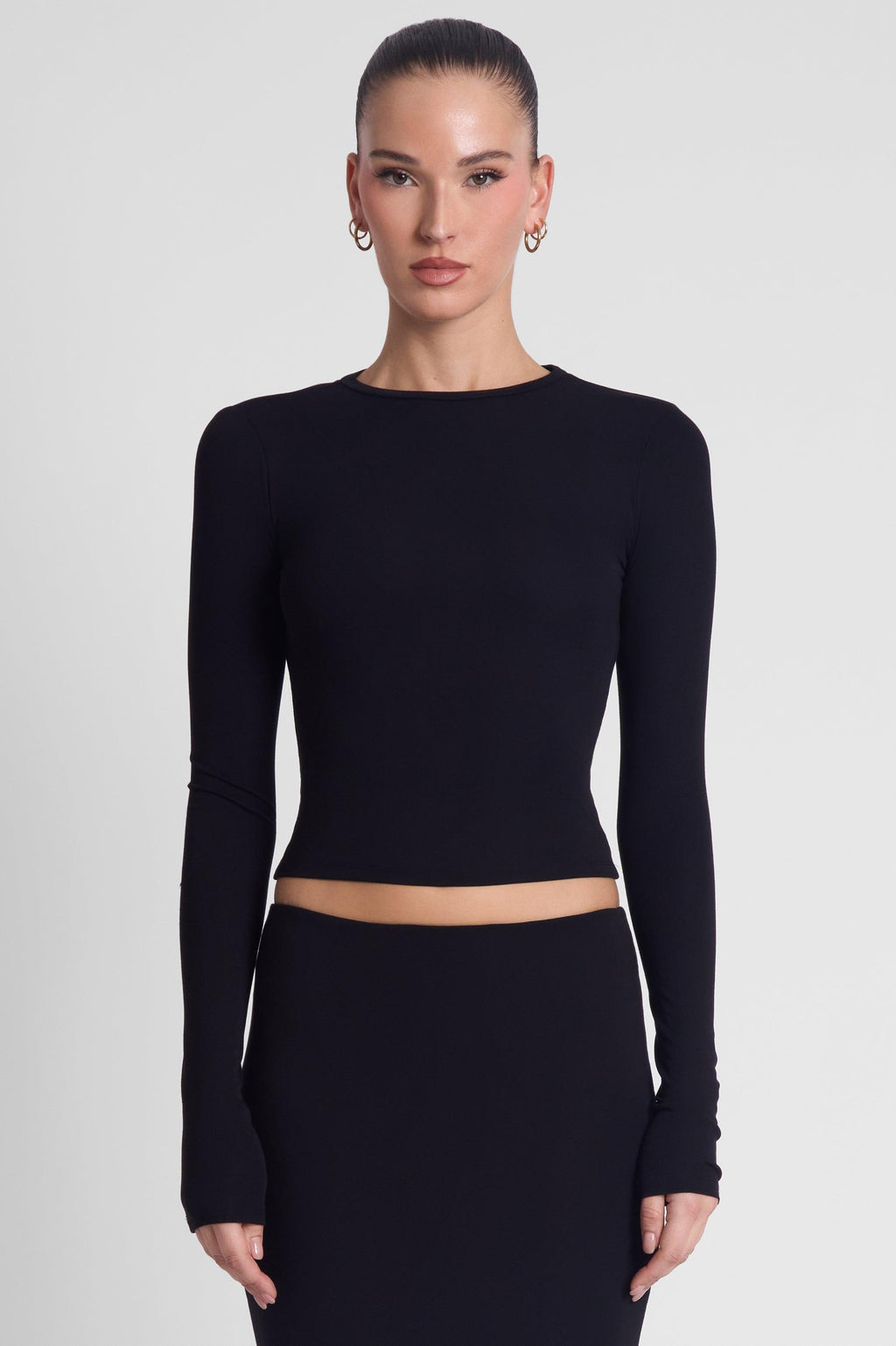 Everyday Jersey Long Sleeve Top - Black