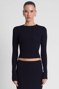Everyday Jersey Long Sleeve Top - Black