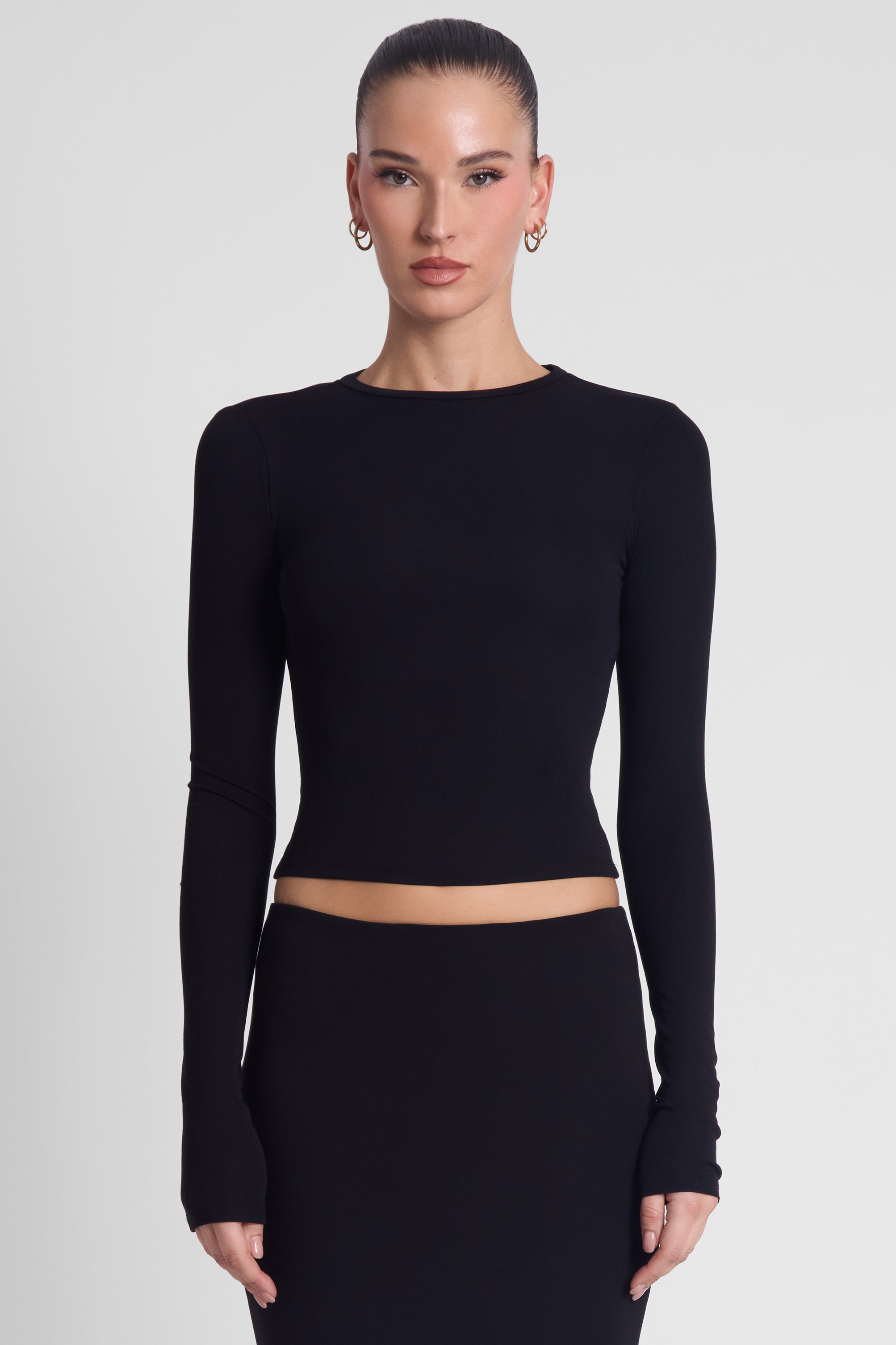 Everyday Jersey Long Sleeve Top - Black