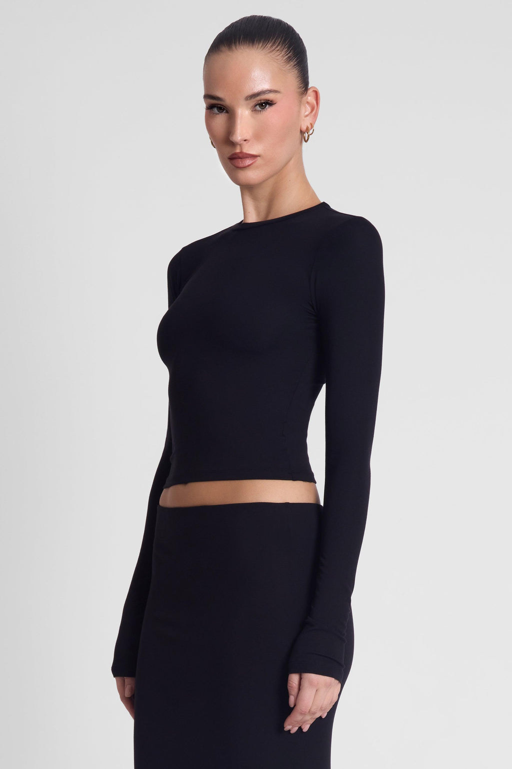 Everyday Jersey Long Sleeve Top - Black