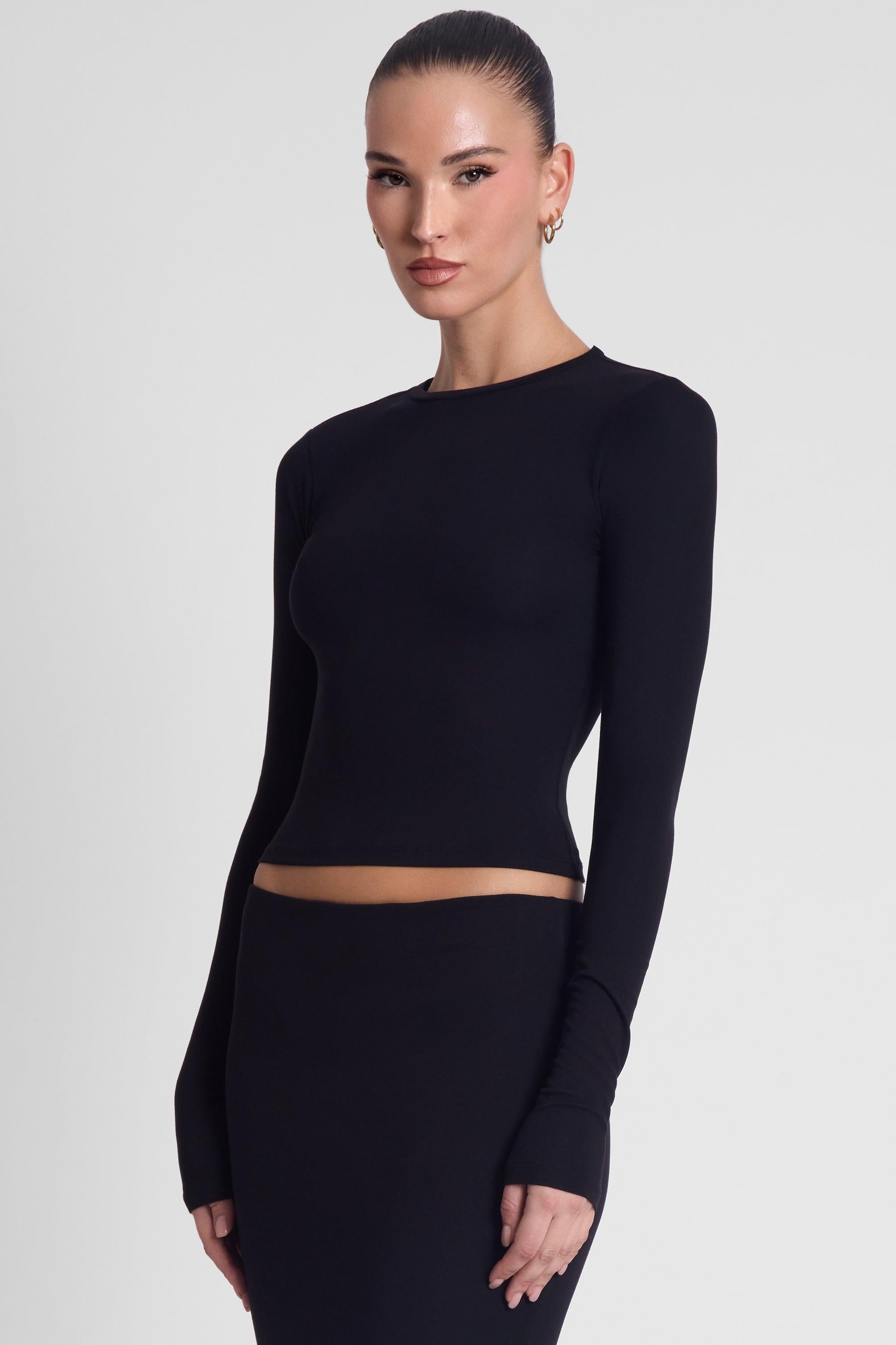 トップス THE DAY PREMIUM JERSEY L/S size1 BLACK Everyday Jersey Long Sleeve Top - Black – LEAU