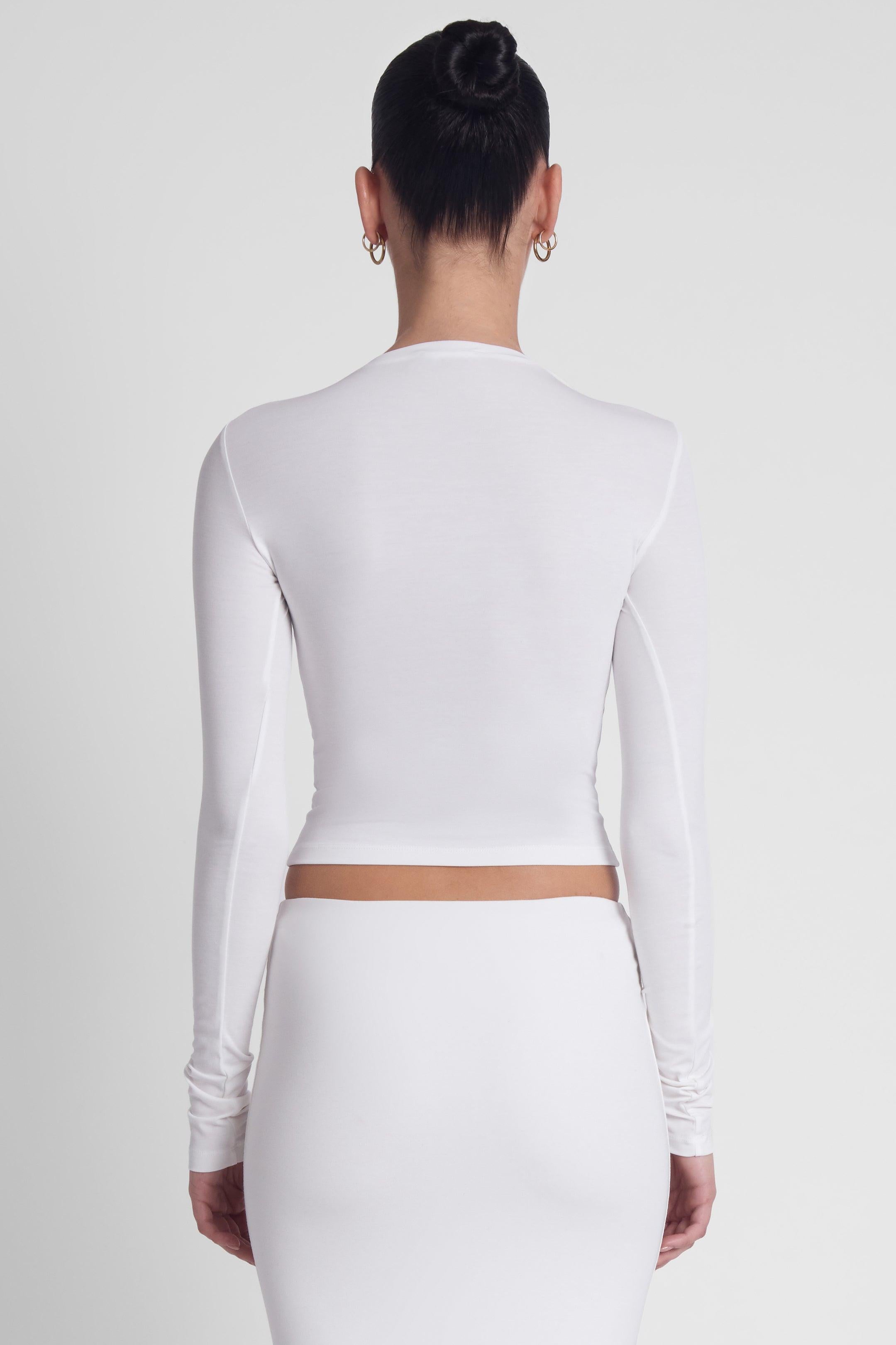 Everyday Jersey Long Sleeve Top - White