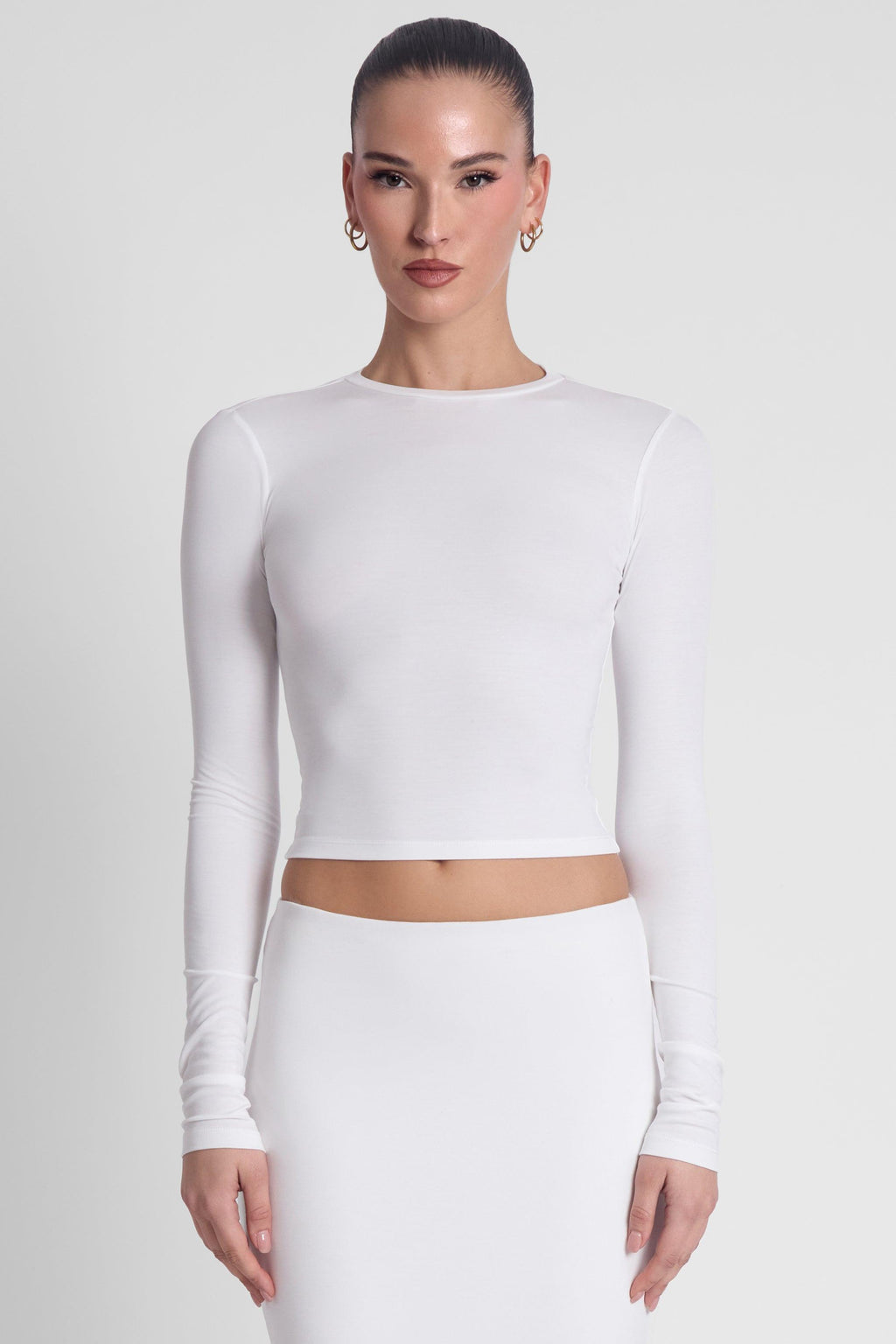 Everyday Jersey Long Sleeve Top - White