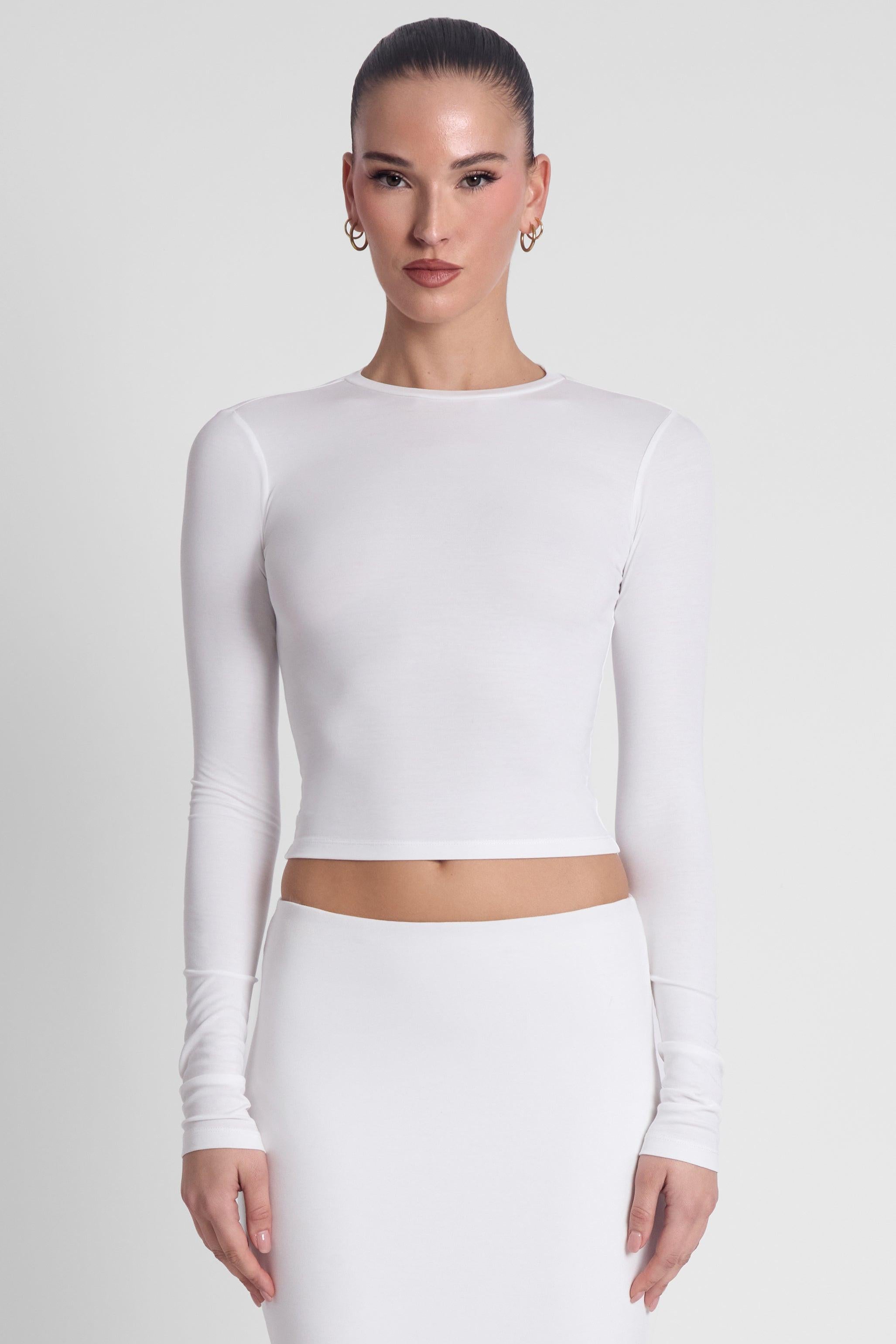 Everyday Jersey Long Sleeve Top - White