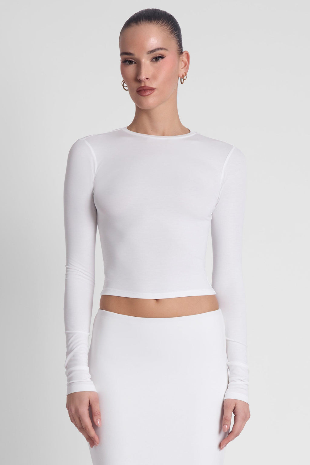 Everyday Jersey Long Sleeve Top - White