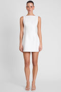 Estelle Sleeveless Bustier Mini Dress - White