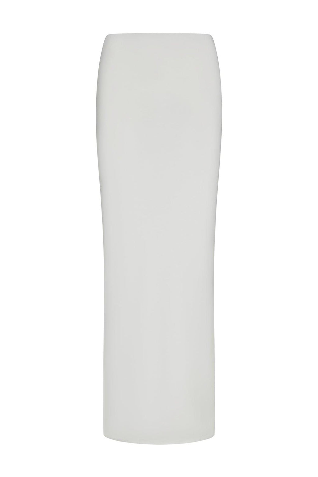 Everyday Jersey Maxi Skirt in White, back view.