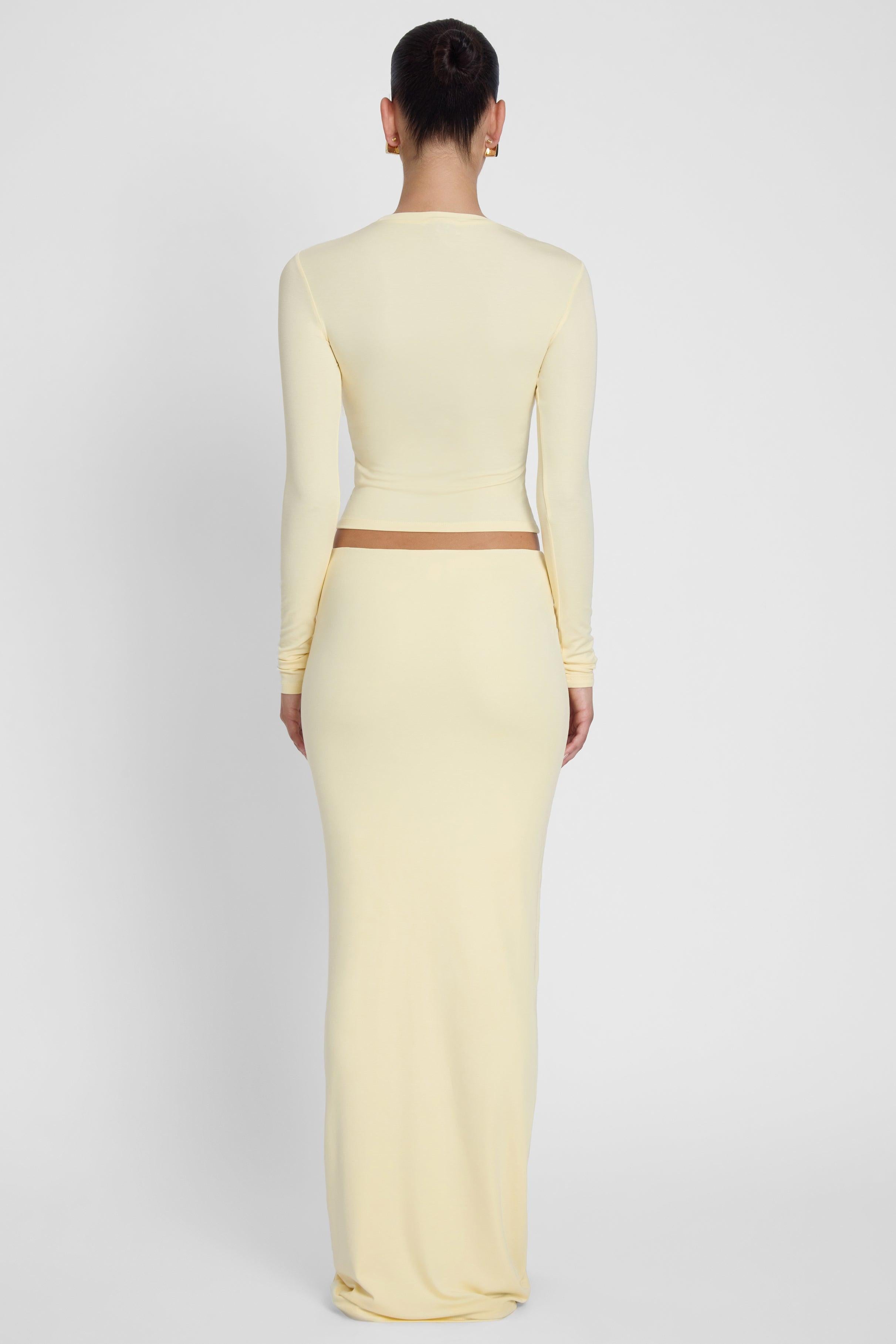LEAU Women's Everyday Jersey Maxi Skirt - Yellow LEAU Women's Everyday Jersey Maxi Skirt - Yellow