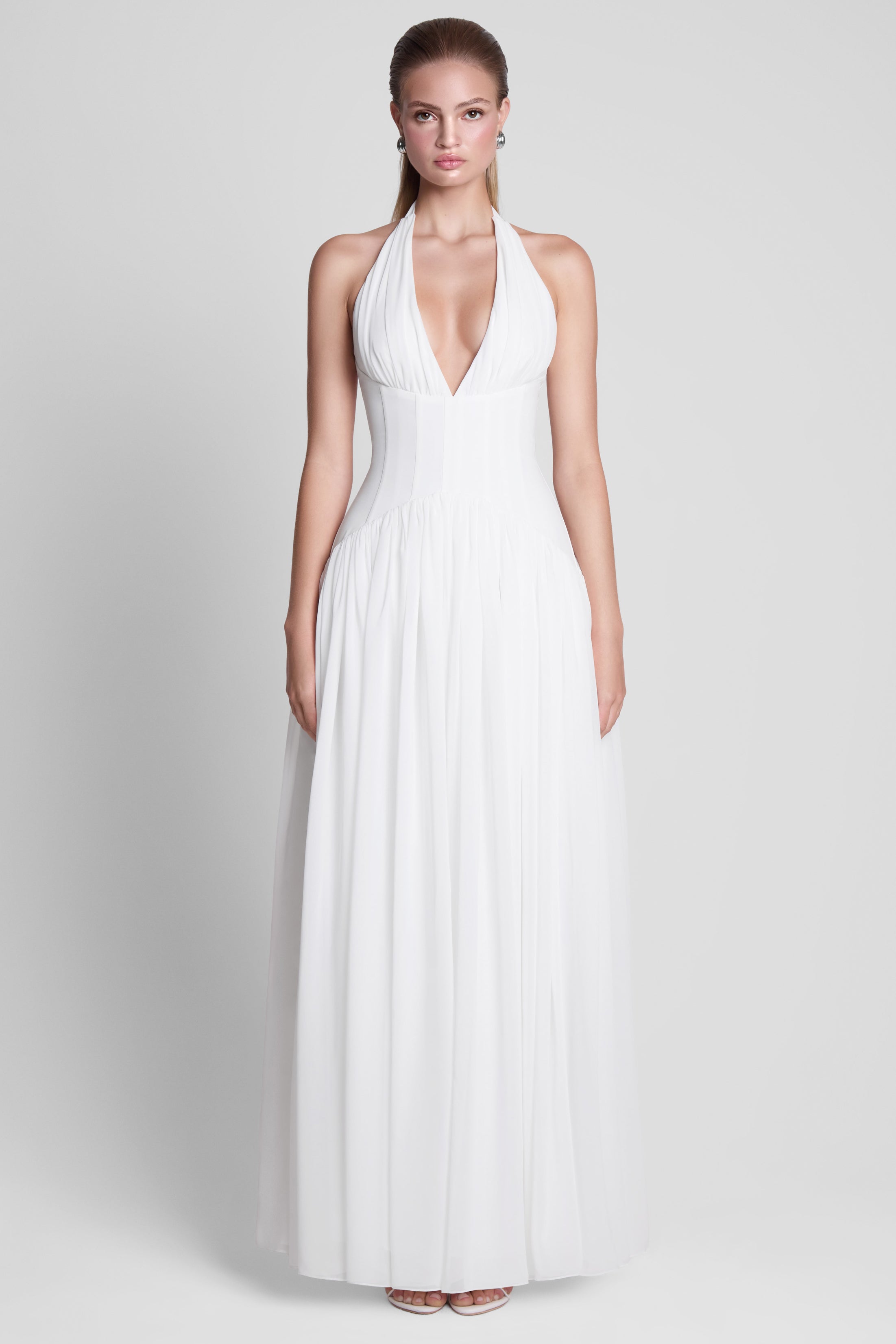 Harlowe Corset Maxi Dress - White