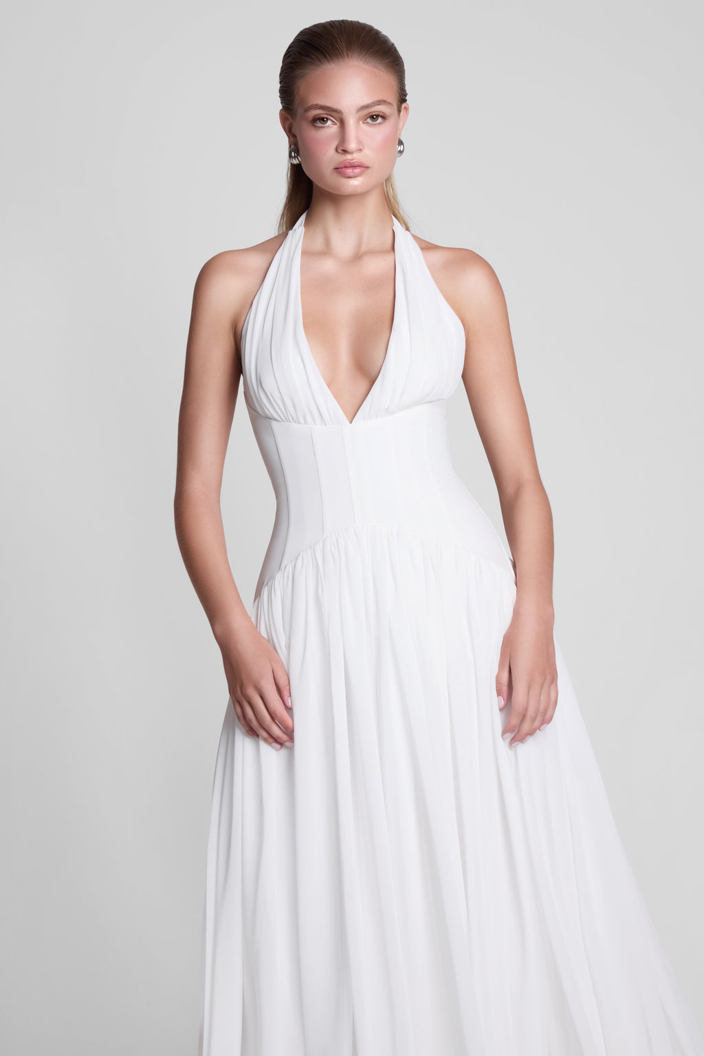 Harlowe Corset Maxi Dress - White