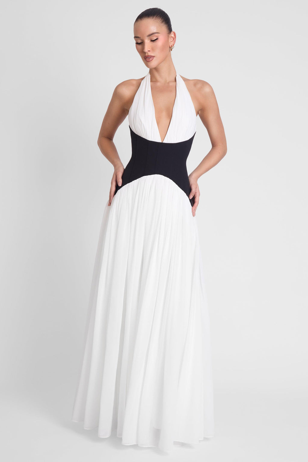 white dress with black corset & Ivory Bubble Mini - All Dresses combining sophistication Anne Hathaway Wore a Black