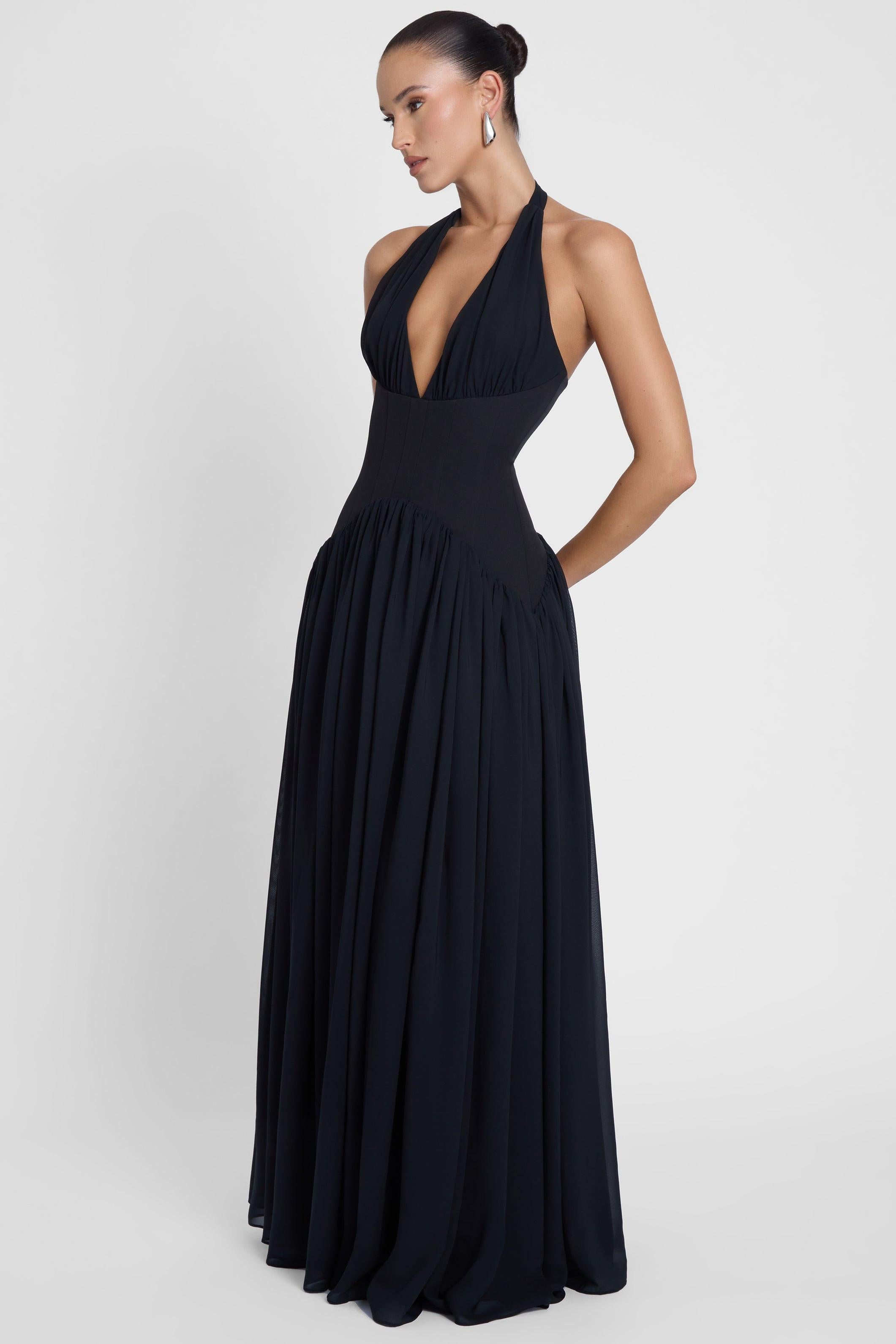 Harlowe Corset Maxi Dress - Black Harlowe Corset Maxi Dress - Black