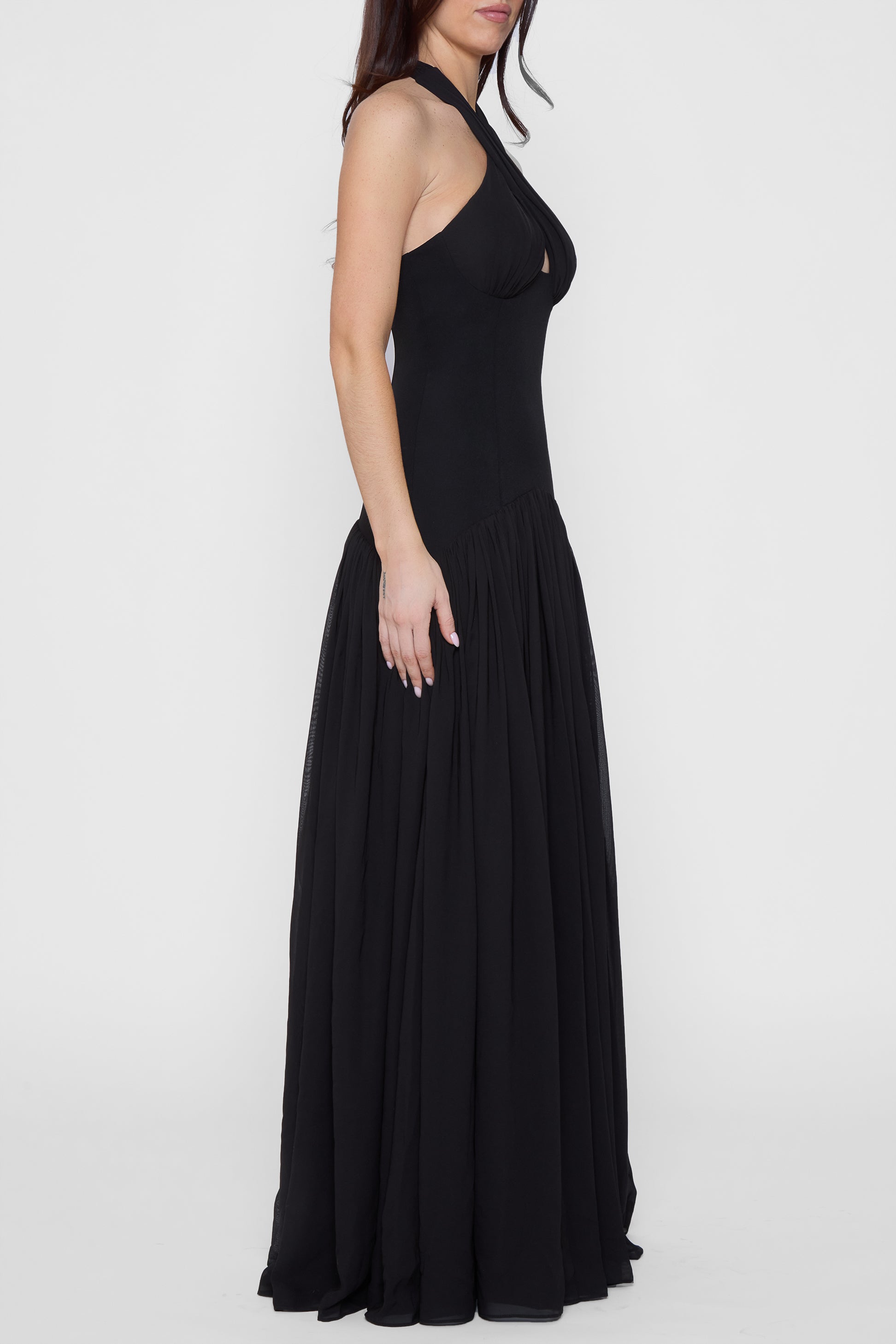 Harmony Halter Corset Maxi Dress