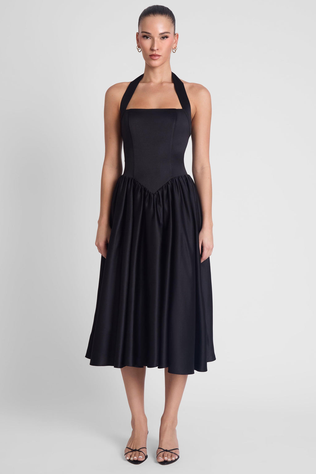 Robe corset mi-longue dos nu Hart - Noir