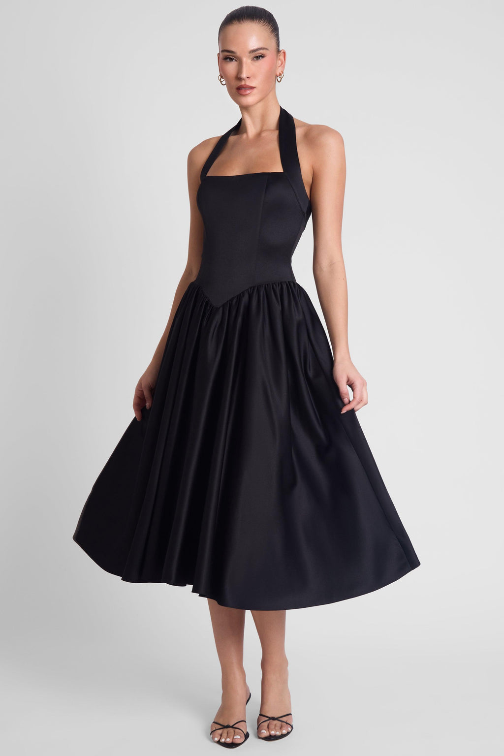 Robe corset mi-longue dos nu Hart - Noir