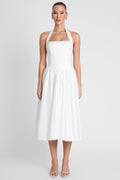 Hart Halter Corset Midi Dress - White