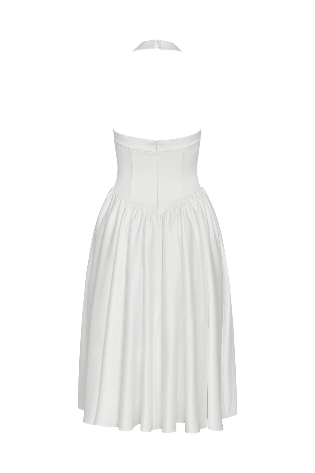 Leau Hart Halter Corset Midi Dress in White at Nordstrom, Size Small Leau Hart Halter Corset Midi Dress in White at Nordstrom, Size Small