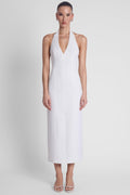 Heiress Halter Midi Dress - White