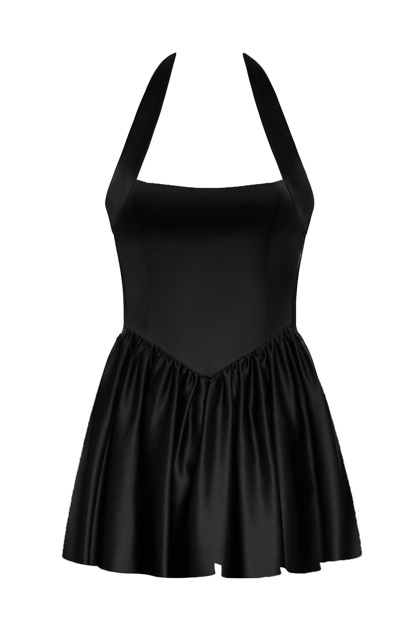 LEAU - Hyades Halter Corset Mini Dress in Black LEAU - Hyades Halter Corset Mini Dress in Black