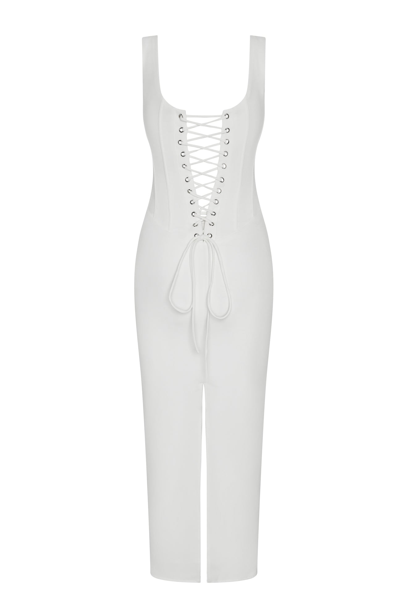 Sancia Corset Midi Dress - White