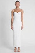 Belle Bustier Midi Dress - White