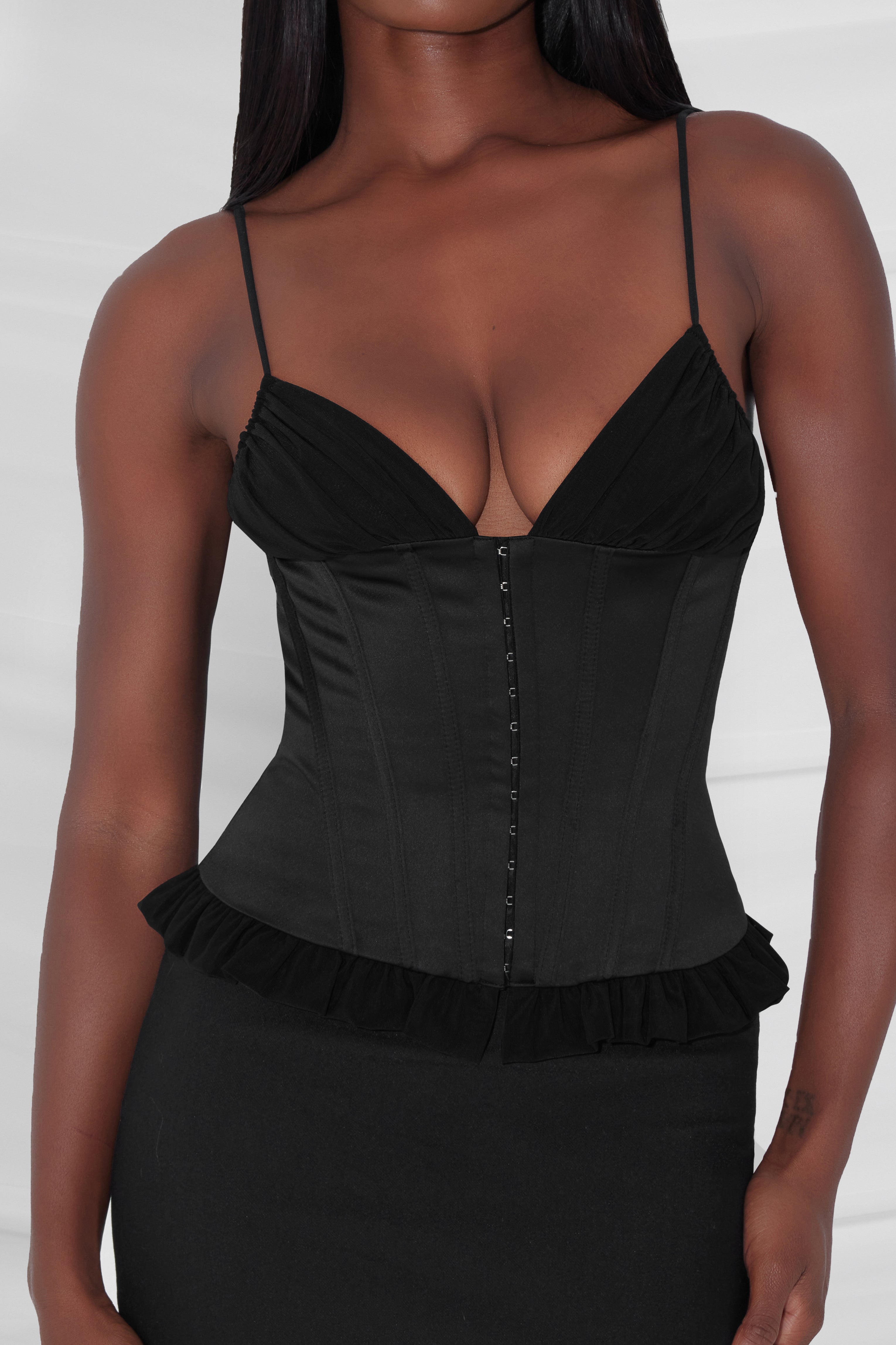 Life of the Party Black Lace Strapless Corset Top – Rebelflow