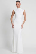 Como Cap Sleeve Maxi Dress - White