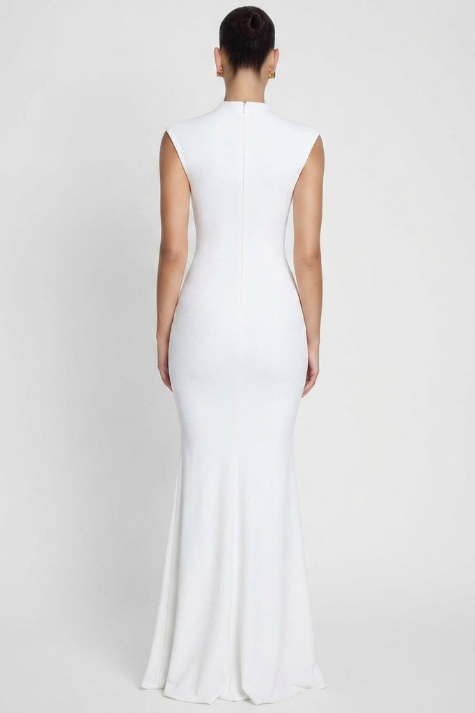 Como Cap Sleeve Maxi Dress - White