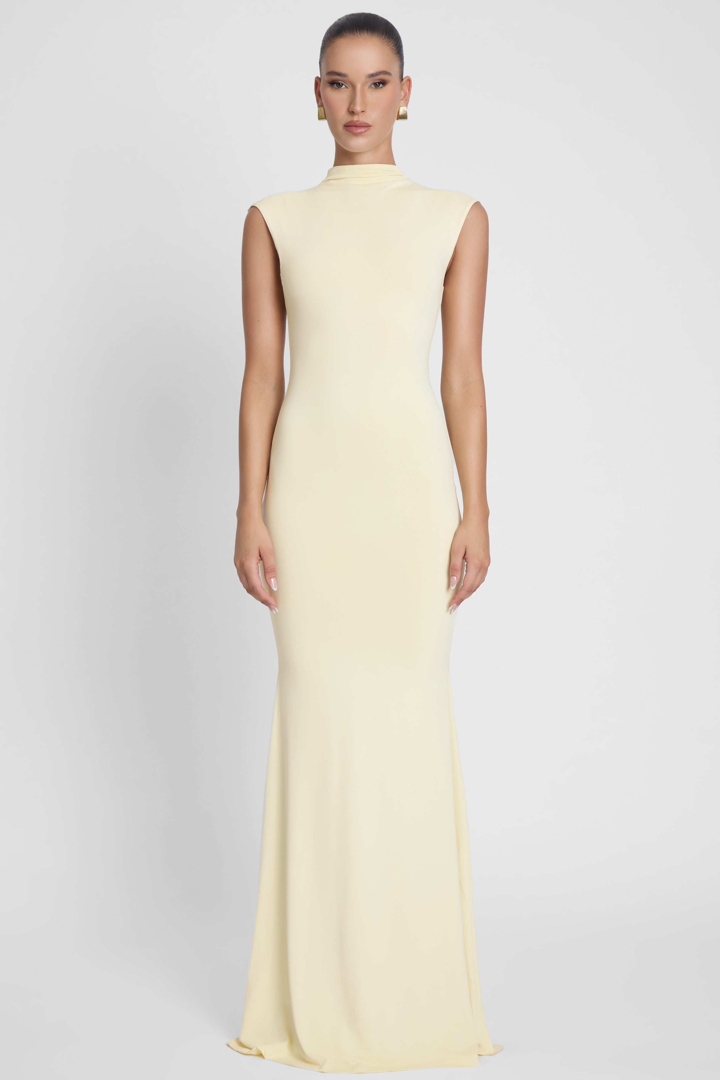 Como Cap Sleeve Maxi Dress - Yellow