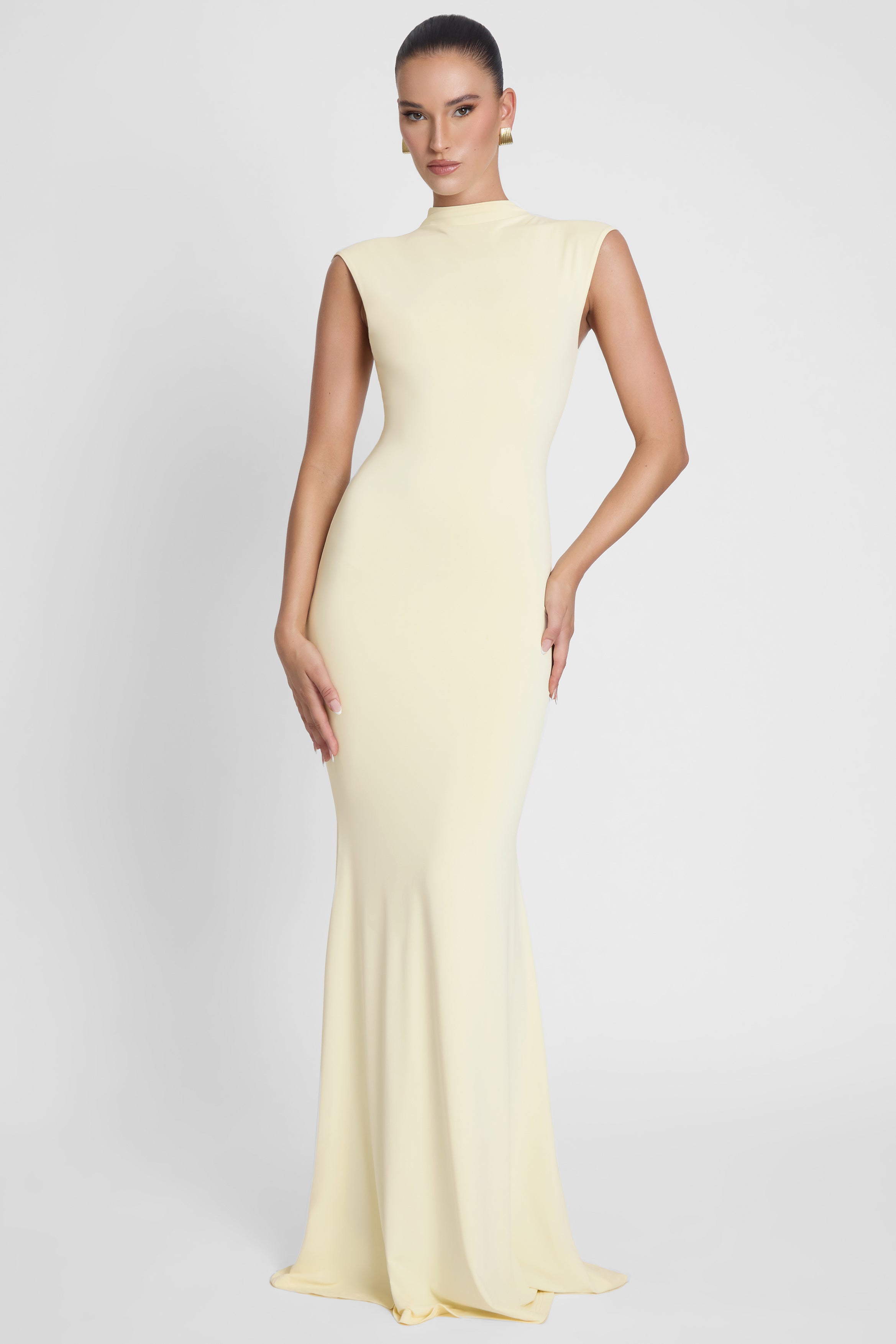Como Cap Sleeve Maxi Dress - Yellow