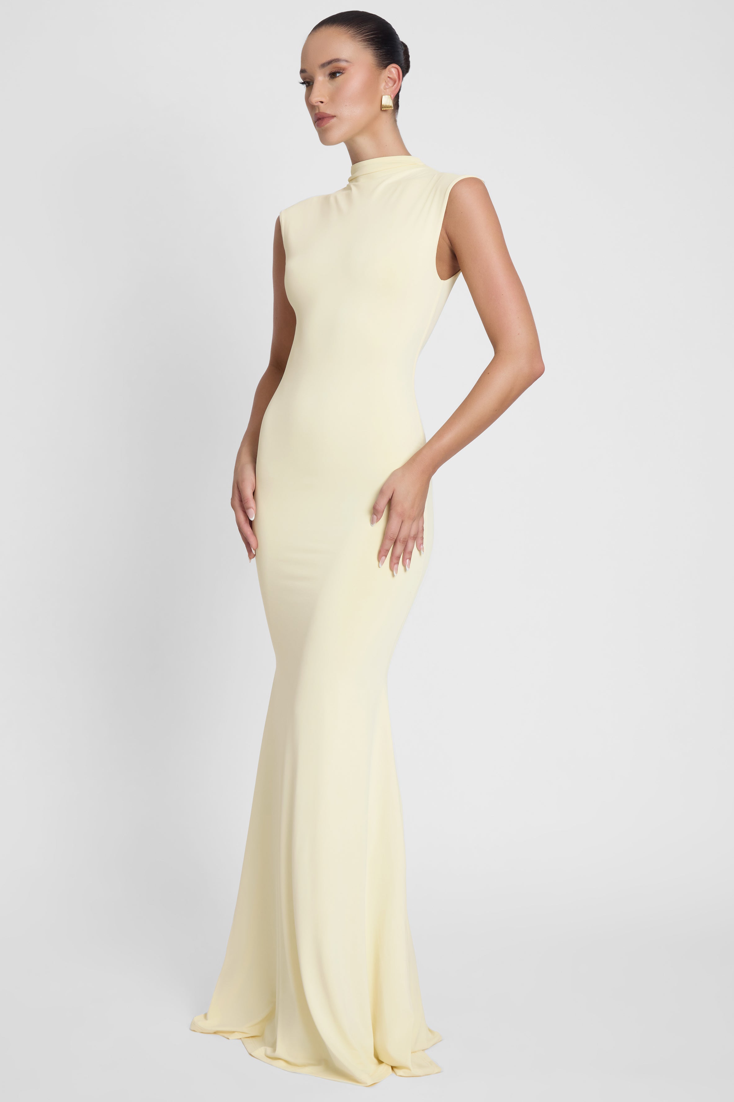 Como Cap Sleeve Maxi Dress - Yellow