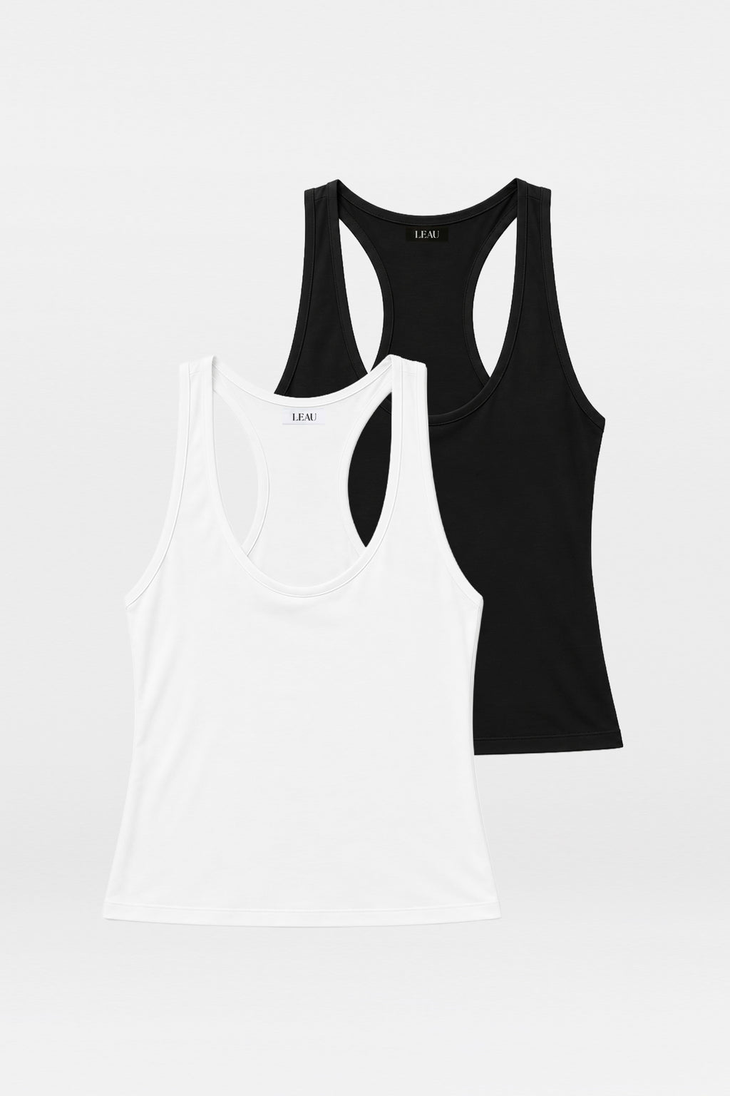 Everyday Jersey Racerback Top 2 Pack - Black & White